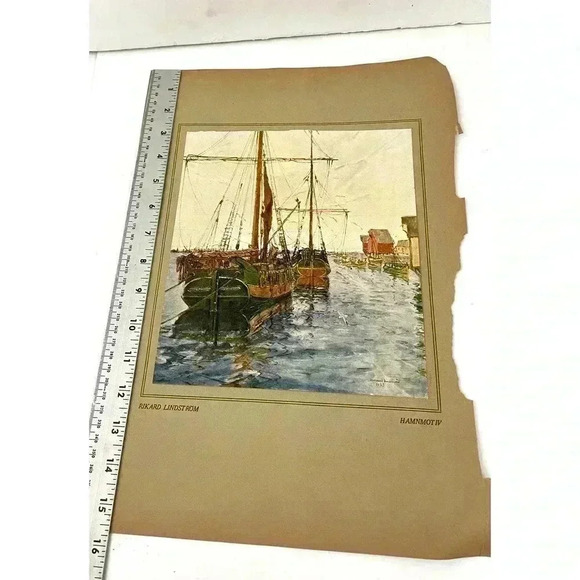 Carl Wilhelmson Jumping Dog Rikard Lindstrom Art Print 1923 Color Etching Double - Picture 5 of 7